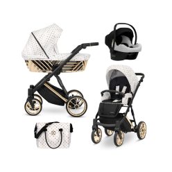   Kunert Ivento Glam 3:1 multifunkciós babakocsi Fehér apró mintás