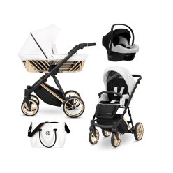   Kunert Ivento Glam 3:1 multifunkciós babakocsi Eco bőr fehér