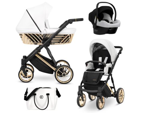 Kunert Ivento Glam 3:1 multifunkciós babakocsi Eco bőr fehér