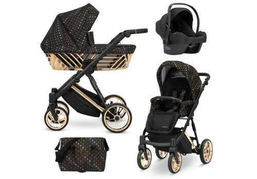 Kunert Ivento Glam 3:1 multifunkciós babakocsi Fekete apró mintás