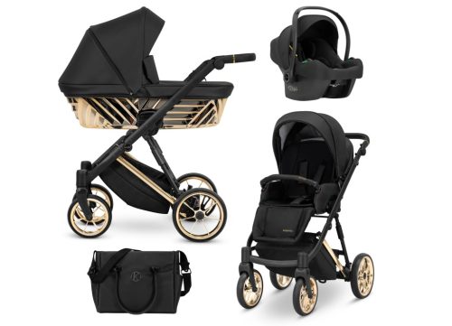 Kunert Ivento Glam 3:1 multifunkciós babakocsi Eco bőr fekete