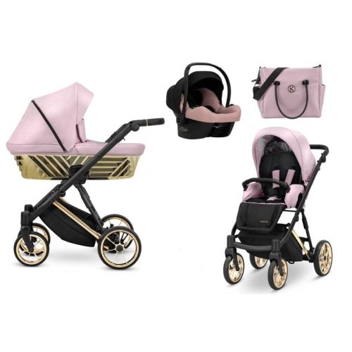 Kunert Ivento Glam 3:1 multifunkciós babakocsi Eco bőr rózsaszín