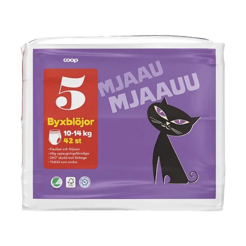 Mjaau bugyipelenka Körbe gumis (5-ös) 10 - 14 kg (42 db/cs)