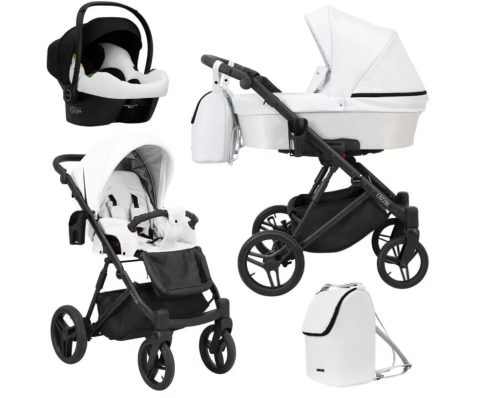 Kuner Lazzio 3:1 multifunkciós babakocsi Eco bőr fehér