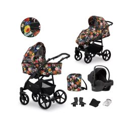 Kunert Mata 3:1 multifunkciós babakocsi Virágos