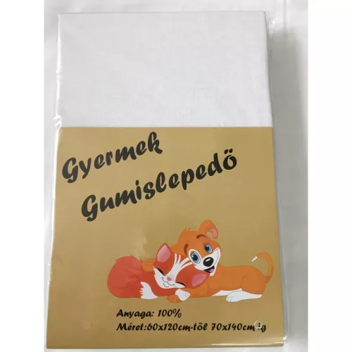 Gumis lepedő 60*120-70*140 - fehér